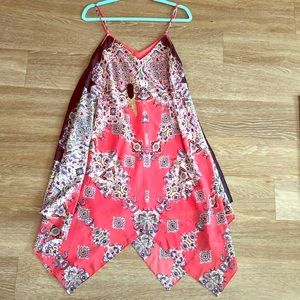 Chiffon asymmetrical handkerchief dress